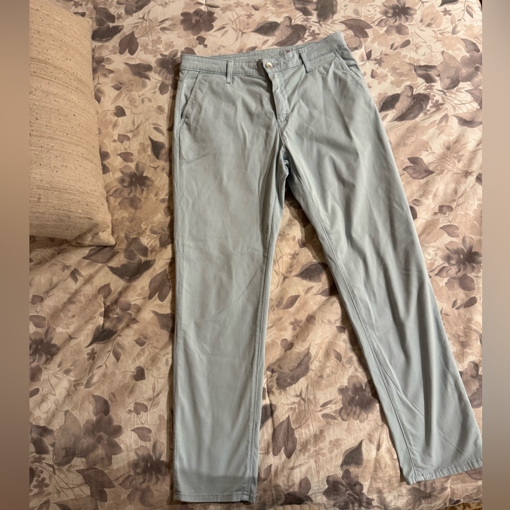 AG Jeans The Tailored Trouser in baby blue , 28 R, from Saks Fifth Avenue.